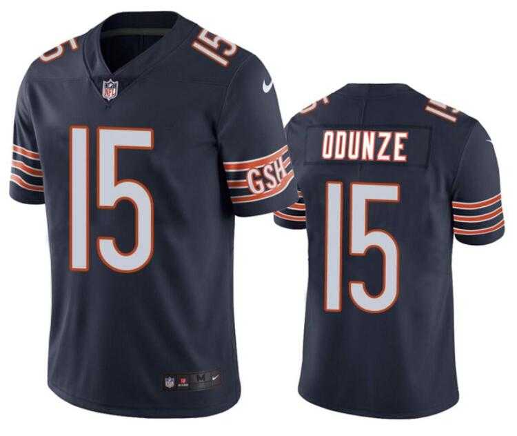 Men & Women & Youth Chicago Bears #15 Rome Odunze Navy 2024 Draft Vapor Stitched Football Jersey